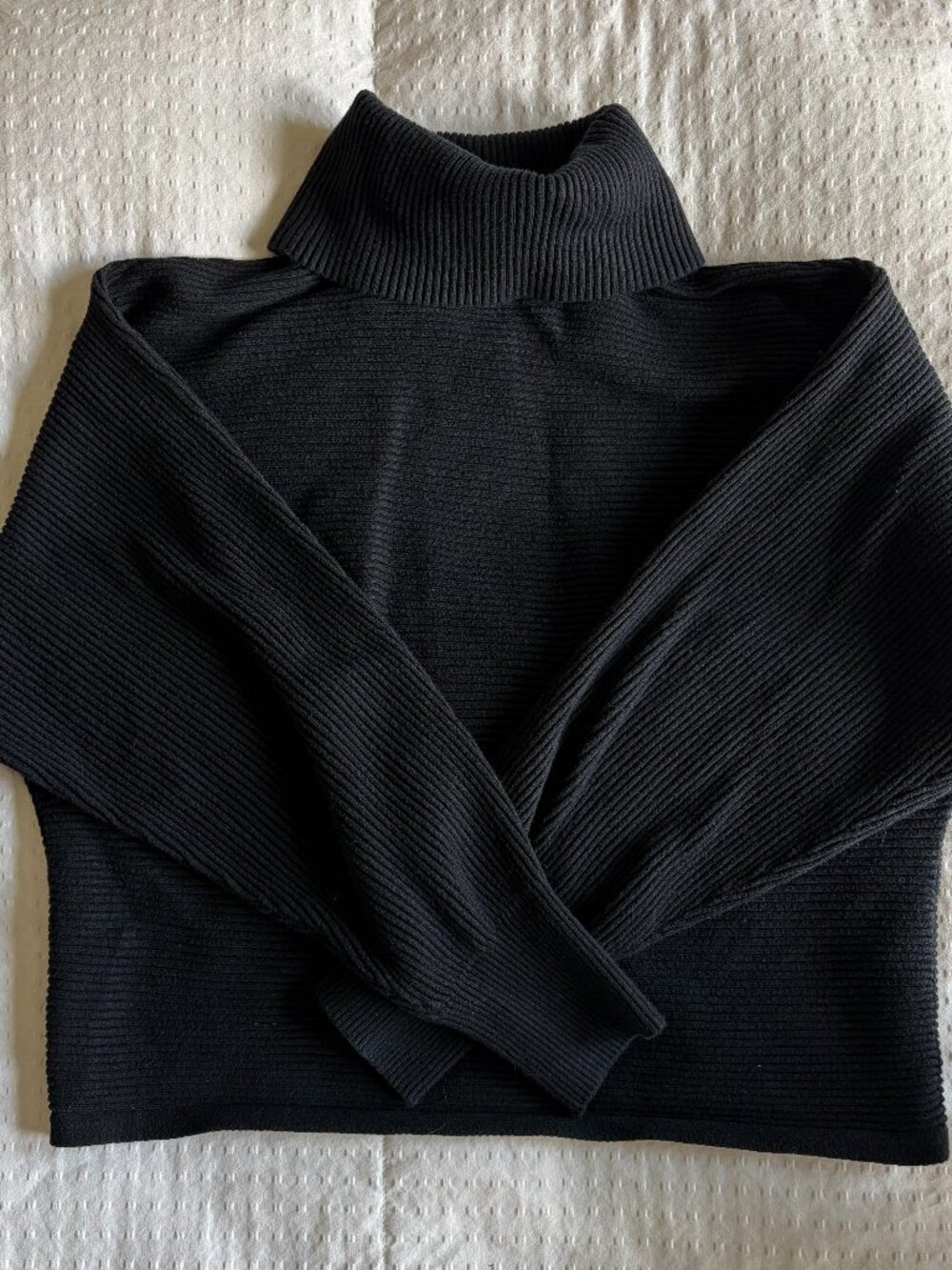Old Navy Black Ribbed Turtleneck Sweater Long Sleeve Size S